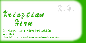 krisztian hirn business card
